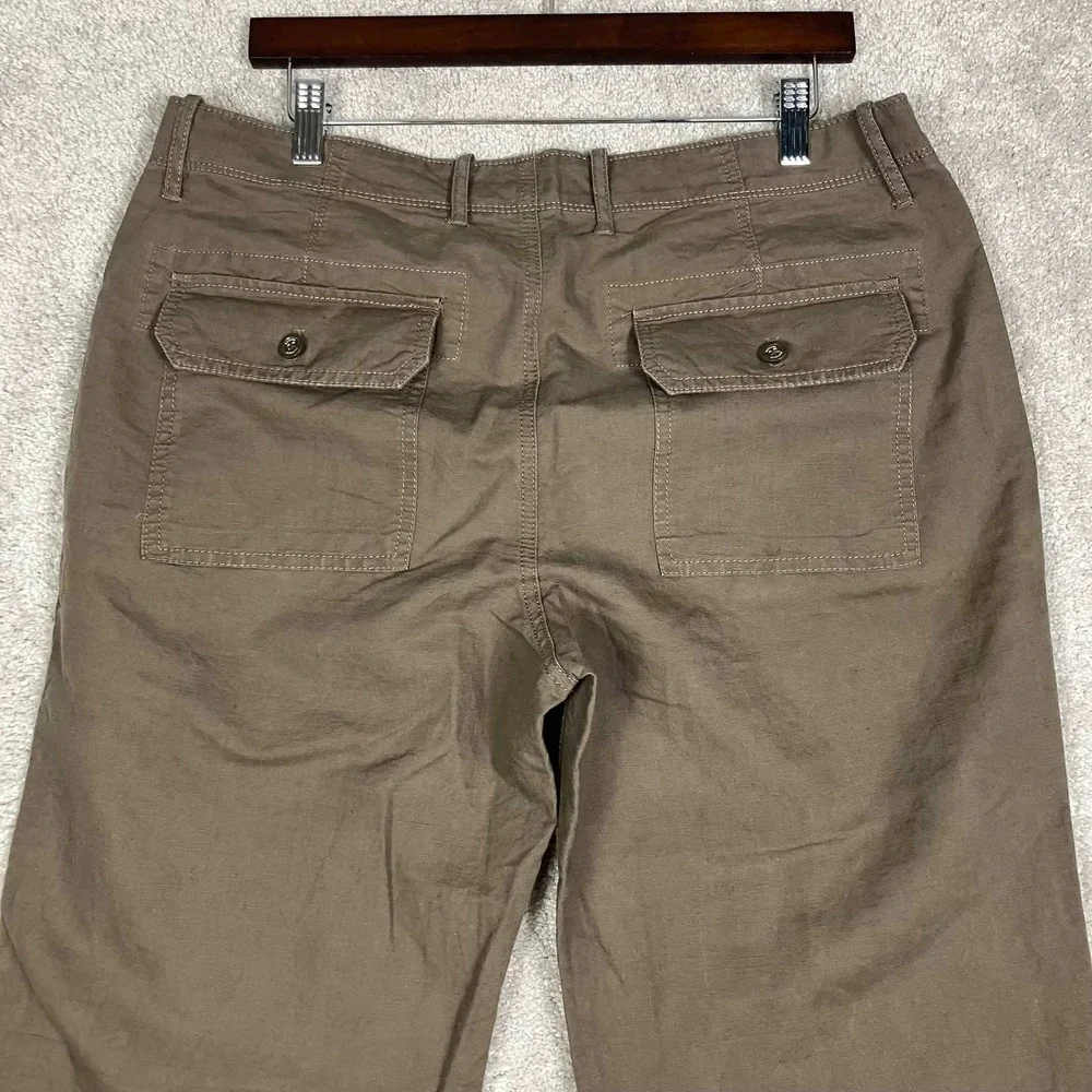 Banana Republic Pants Mens 34/34 Brown Linen Cotton Blend Utility Cargo Pocket